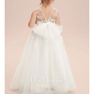 JJ's House White Flower Girl Dress